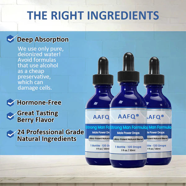 AAFQ® Male Power Drops – Get Harder, Last Longer