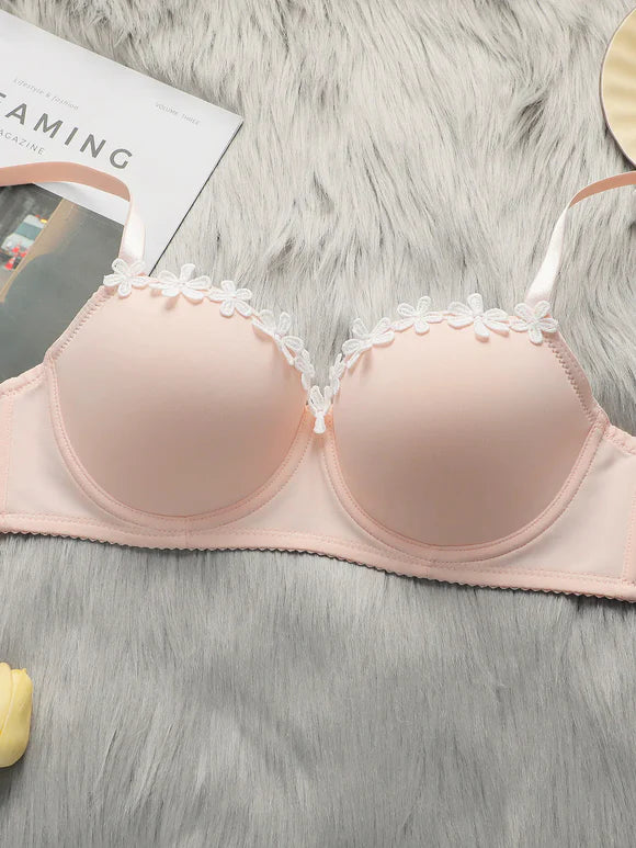 Vanilla Floral Bra and Panty Set